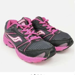 Girls US 4 SAUCONY COHESION 5 BLACK/PINK RUNNING SHOE